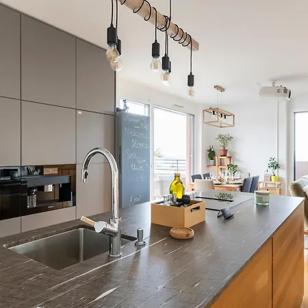 Апартаменты Edler Wohnraum Panoramablick 3 Sz Boxspringbetten, E-ladestation, Kaffeevollautomat, Klima, Lift, Terrasse & 2xtg *