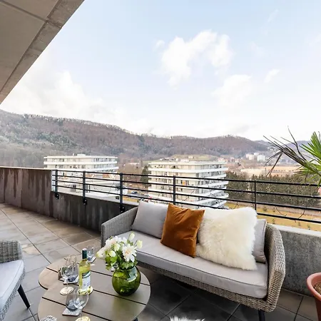 Apartamento Edler Wohnraum Panoramablick 3 Sz Boxspringbetten, E-ladestation, Kaffeevollautomat, Klima, Lift, Terrasse & 2xtg