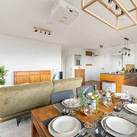 Edler Wohnraum Panoramablick 3 Sz Boxspringbetten, E-ladestation, Kaffeevollautomat, Klima, Lift, Terrasse & 2xtg Apartment *