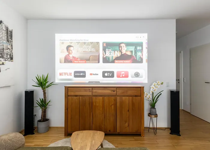 Edler Wohnraum Panoramablick 3 Sz Boxspringbetten, E-ladestation, Kaffeevollautomat, Klima, Lift, Terrasse & 2xtg 그라츠