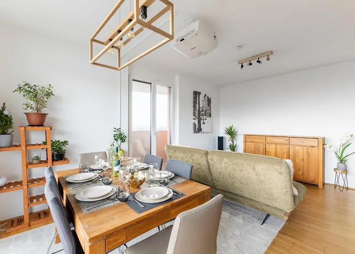 Edler Wohnraum Panoramablick 3 Sz Boxspringbetten, E-ladestation, Kaffeevollautomat, Klima, Lift, Terrasse & 2xtg Lejlighed